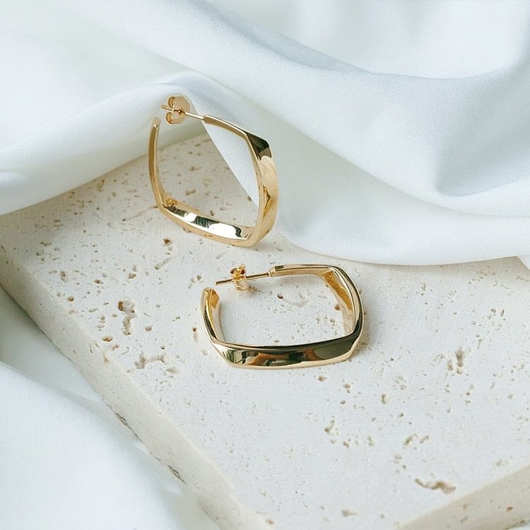 Mila Geometric Hoop Earrings