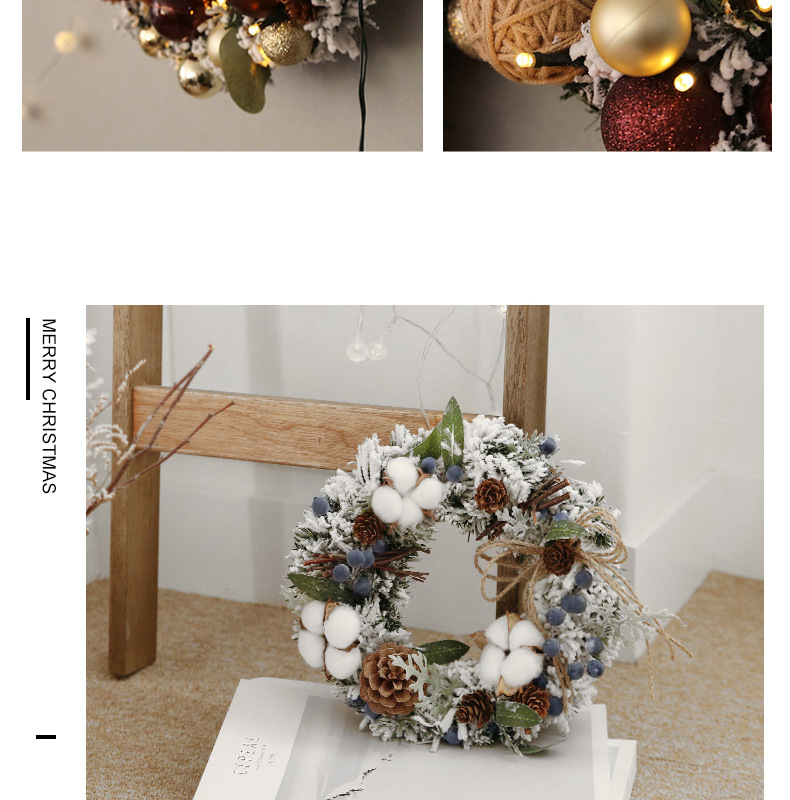Tegooe Deluxe Faux Pine Christmas Wreath Collection - Door Wall Decor