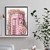 Diamond Painting-DIY Full Round Drill Flower Phone Booth