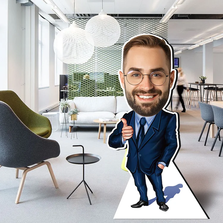 Personalized Life Size Cardboard Cutout Custom Cutout for Male Gift for Boss