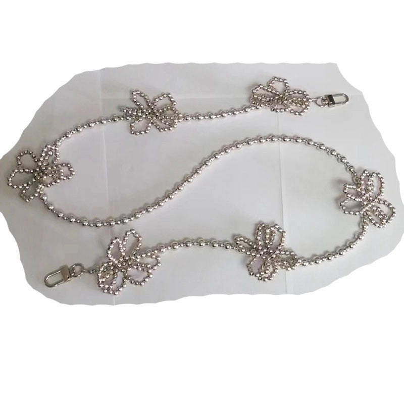 ABS Imitation Pearl Arylic Solid Color Flower Bag Chain