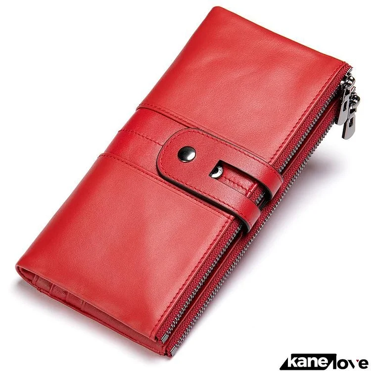 Women's Leather Multifunctional Clutch Fashion Antimagnetic Wallet