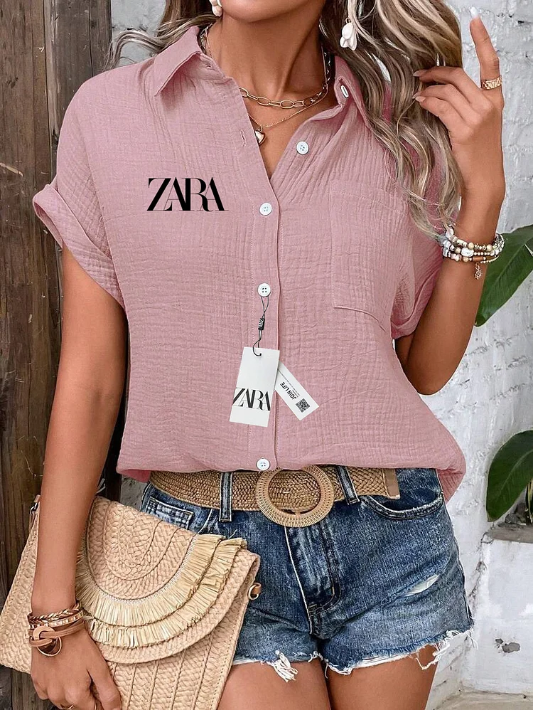 Ležérna košeľa s gombíkmi ZARA