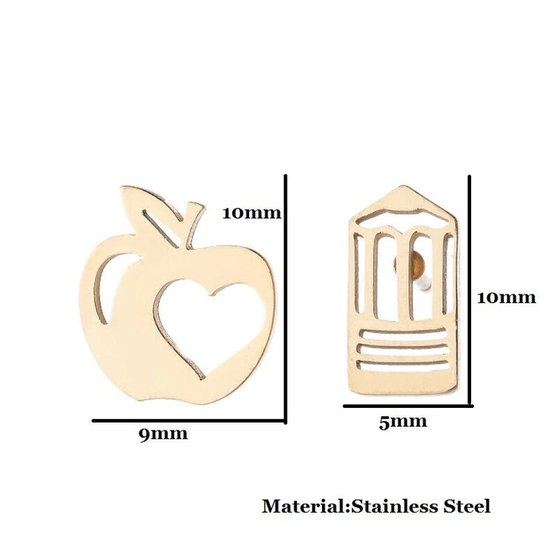 1 Pair Minimalist Fruit Stainless Steel Ear Studs