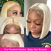 613 Blonde Short Layered 13x4 Lace Front Human Hair Bob Wig