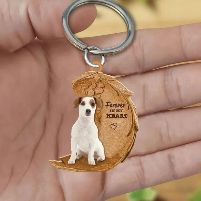 VigorDaily Jack Russell Terrier Forever In My Heart Acrylic Keychain FK058