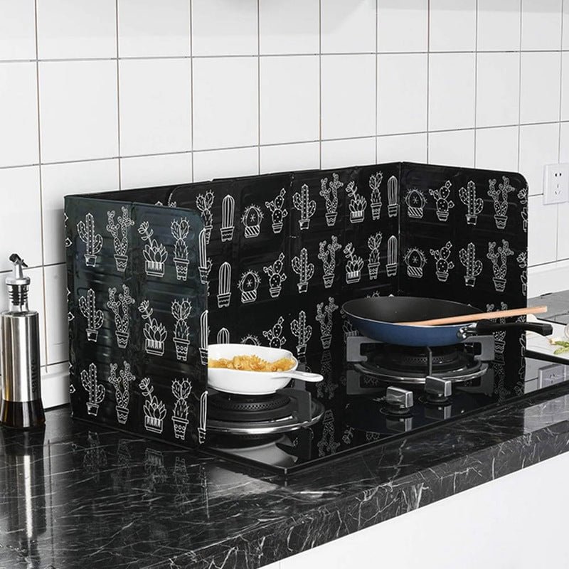 Aluminum Foldable Kitchen Gas Stove Baffle Plate - vzzhome