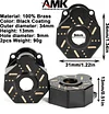 AMK 4pcs Brass Internal Wheel Counter Weight Knuckle Counterweight 45g/pcs for 1/10 RC Crawler TRX-6 TRX-4 Bronco Defender Upgrade
