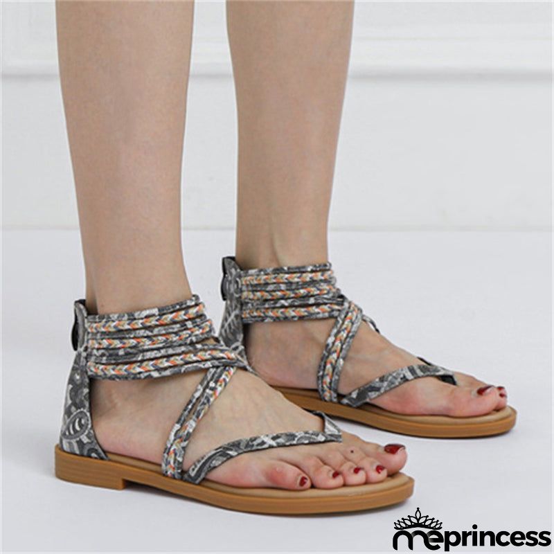 Summer Retro Sandy Beach Vacation Flat Cozy Women's Sandals