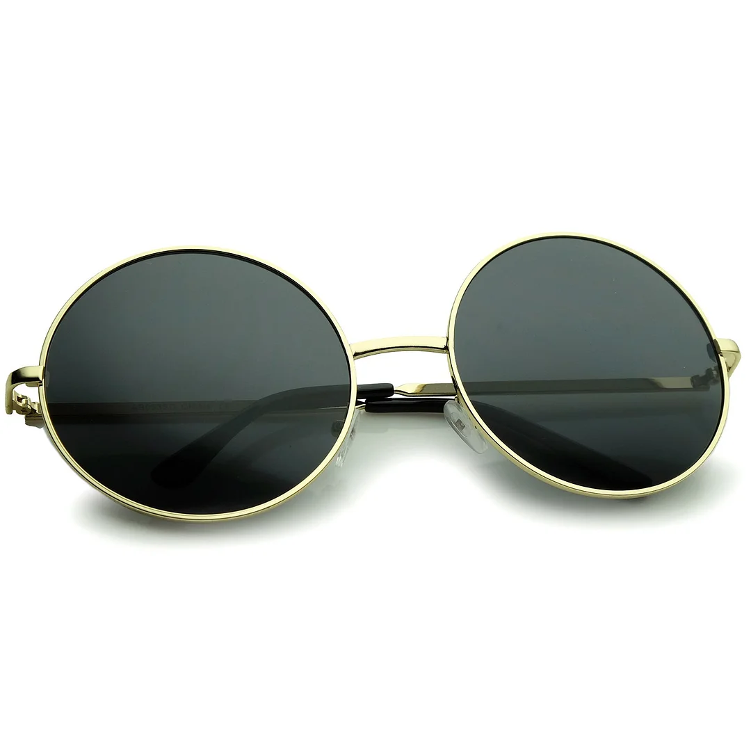 Super Large Oversize Slim Temple Round glasses 61mm