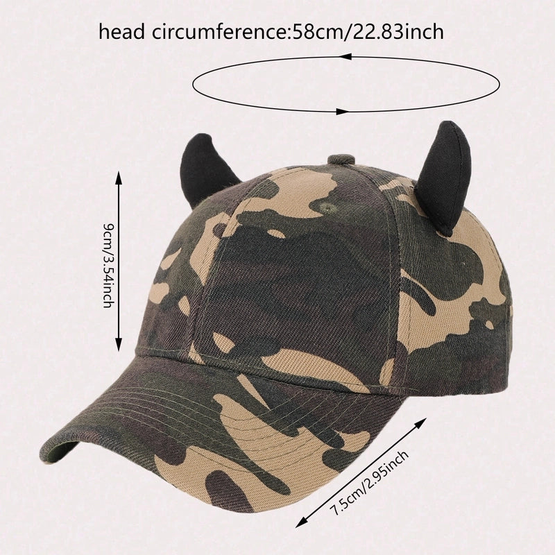 Unisex Casual Vintage Style Minimalist Camouflage Curved Eaves Baseball Cap