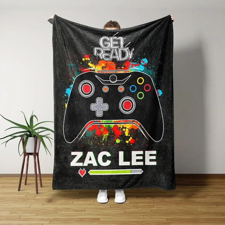 Personalized Gaming Blanket|61[personalized name blankets][custom name blankets]