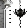 Lotus Rain Chain Rain Catcher Chain Outdoor Garden Hanging Rain Catcher Cups
