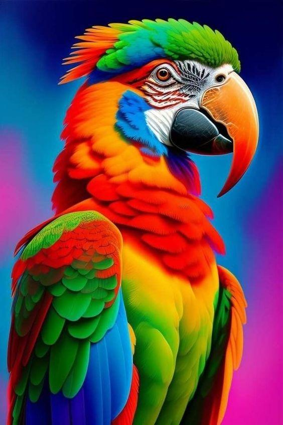  Parrot 40*60CM (Canvas)AB Round Drill Diamond Painting gbfke