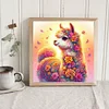 Diamond Painting-DIY Round Part AB Drill Alpaca(35*35CM)