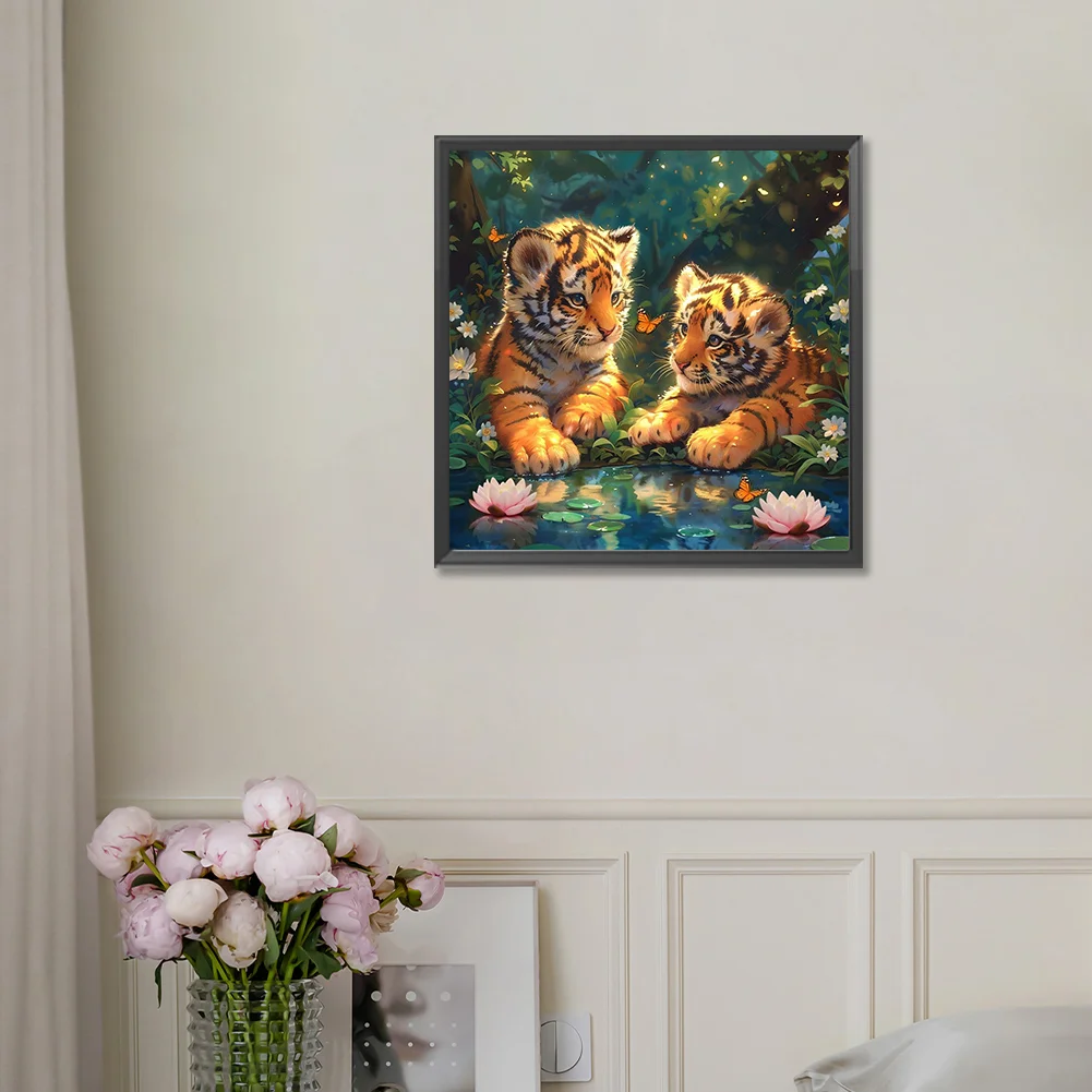 Diamond Painting - Full Round Drill - Tiger(Canvas|30*30cm)