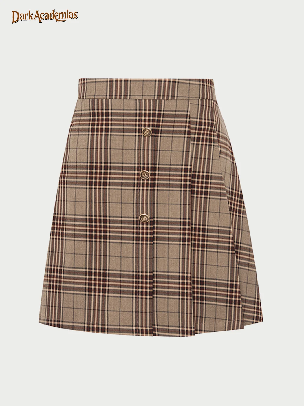 Thames Vintage Checked Pleated Skirt / DarkAcademias /Darkacademias