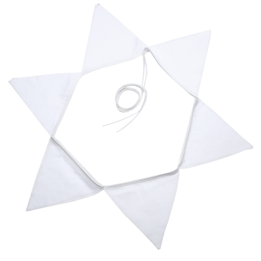 

12 Flags 3.2m White Cotton Party Wedding Pennant Bunting Banner Decor, 501 Original