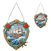 (US Only)Sailboat On The Sea 2D Flat DIY Diamond Painting Set Diamond Art Pendant