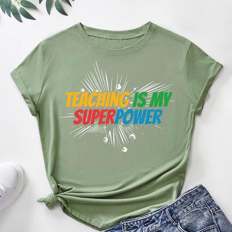 ANB - Teaching is my SuperPower  Book Lovers Tee-06910