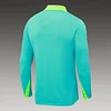 Joyfball 2024/2025 Brazil Half-Pull Training Suit Light Green Football Shirt 1:1 Thai Quality