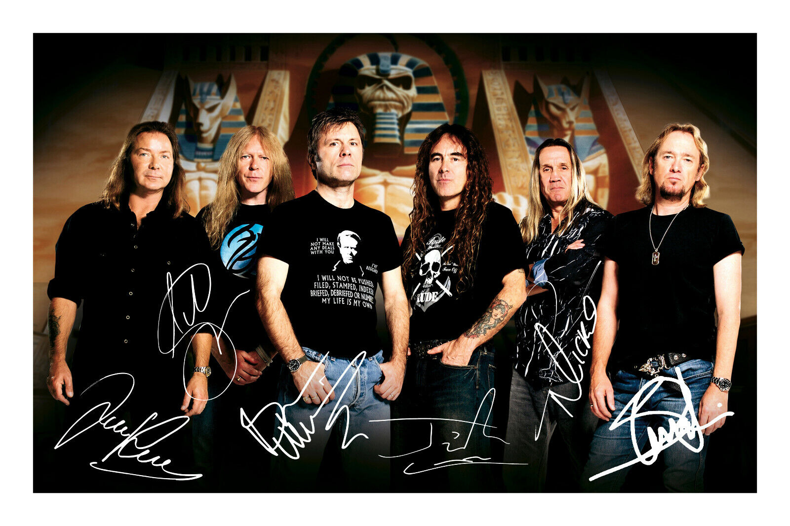 Iron Maiden Signed A4 Photo Poster painting Print Autograph Music