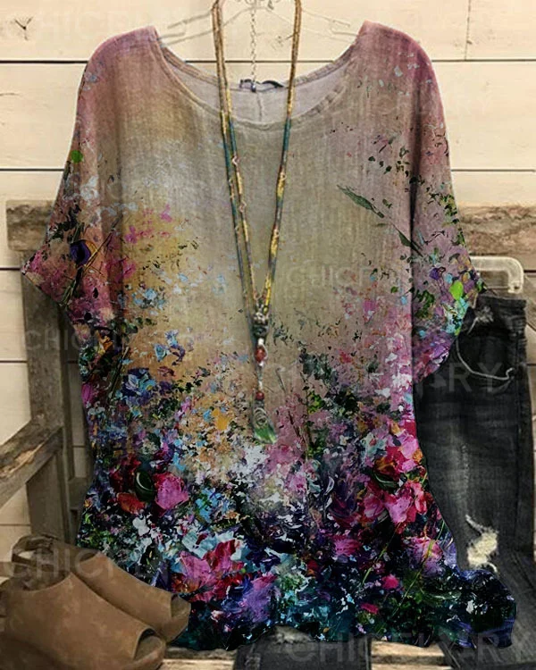 Women's Floral Pattern Top