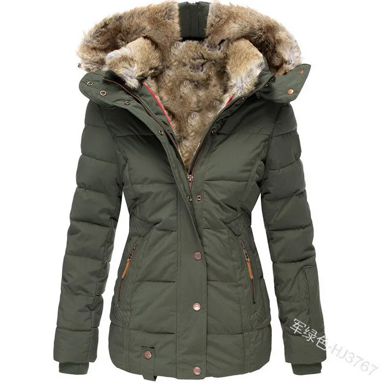 Uveng Uveng Casual Warm Collar Zip Button Open Shirt Design Long Sleeves Of Individual Cotton Coat Hooded Top