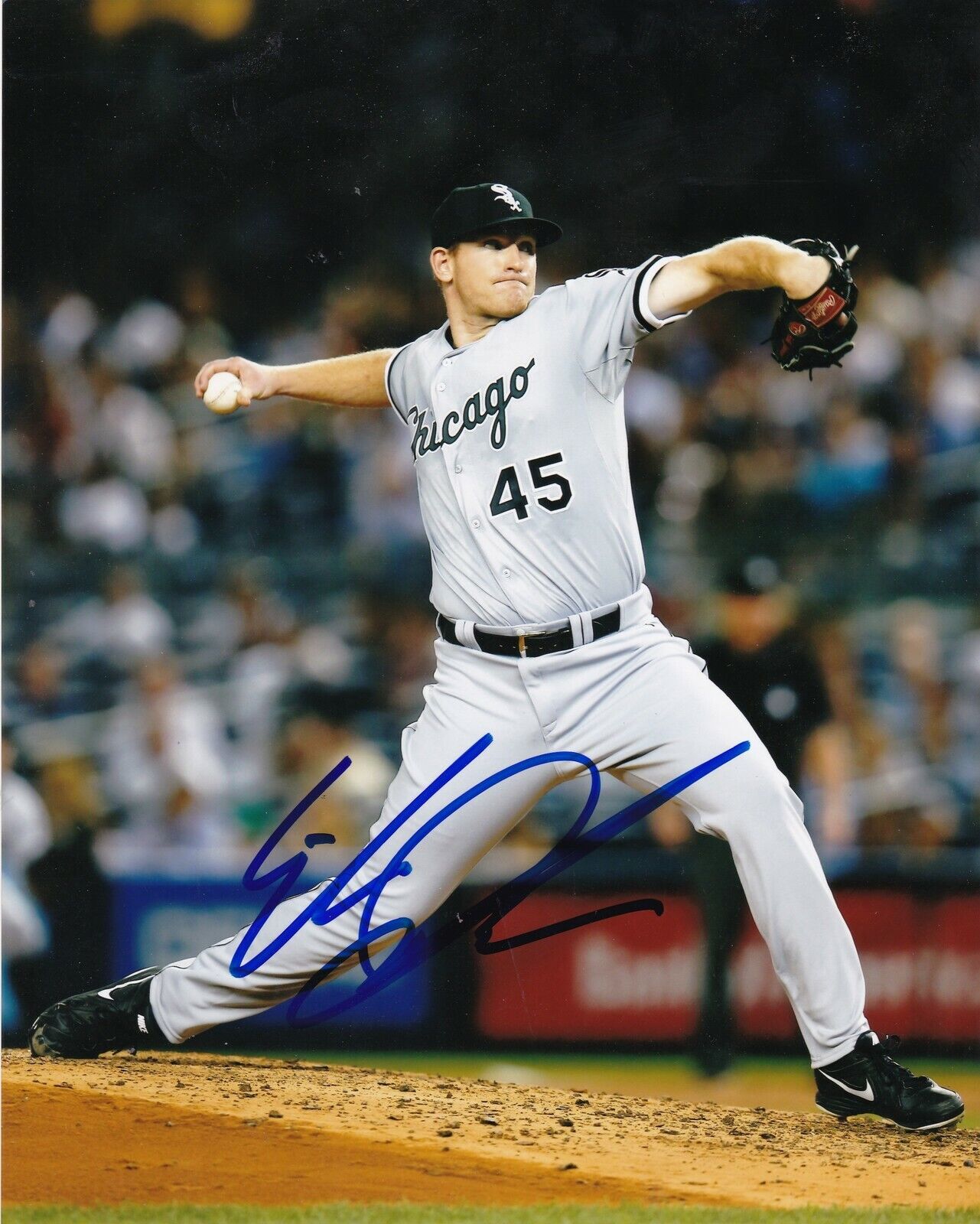 ERIK JOHNSON CHICAGO WHITE SOX ACTION SIGNED 8x10