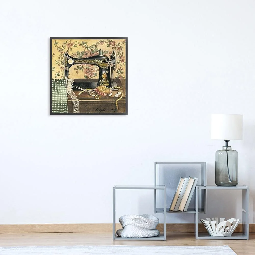 Full Round Diamond Painting 30*30cm - Sewing Machine