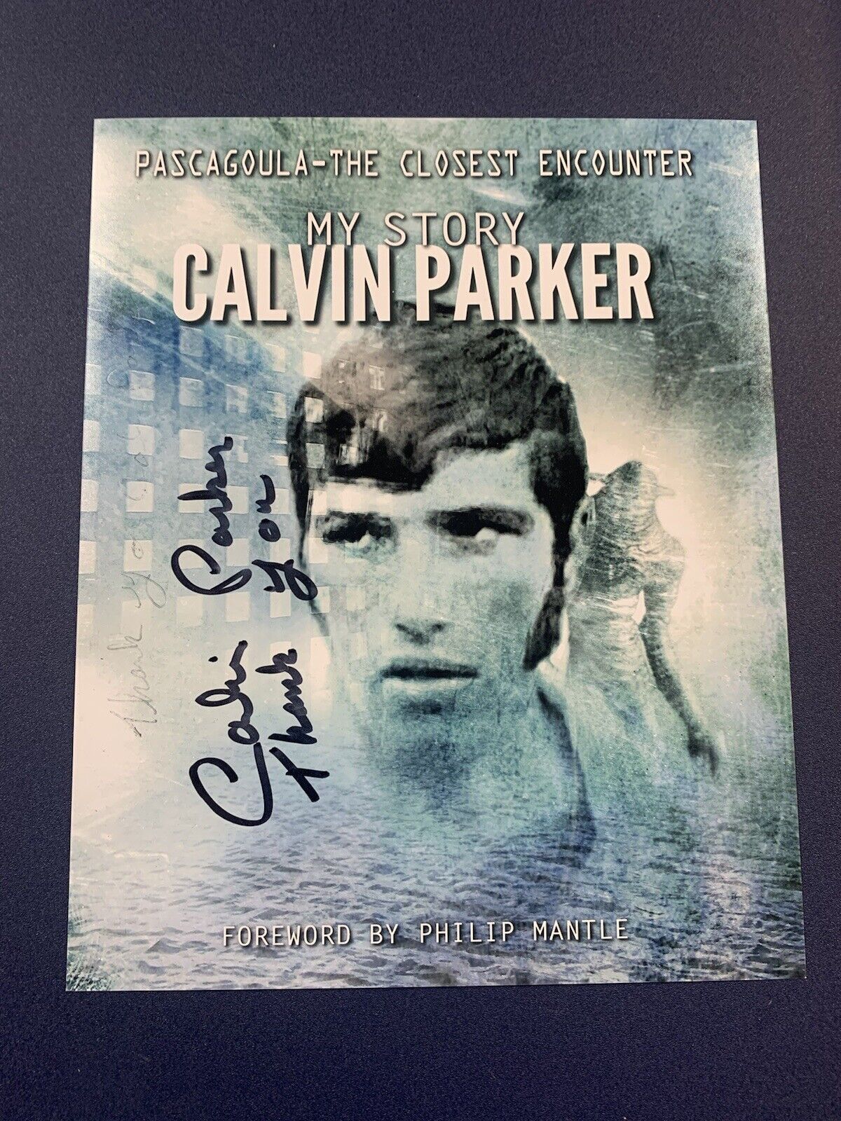 CALVIN PARKER HAND SIGNED AUTOGRAPHED 8x10 Photo Poster painting ALIEN UFO INCIDENT RARE COA