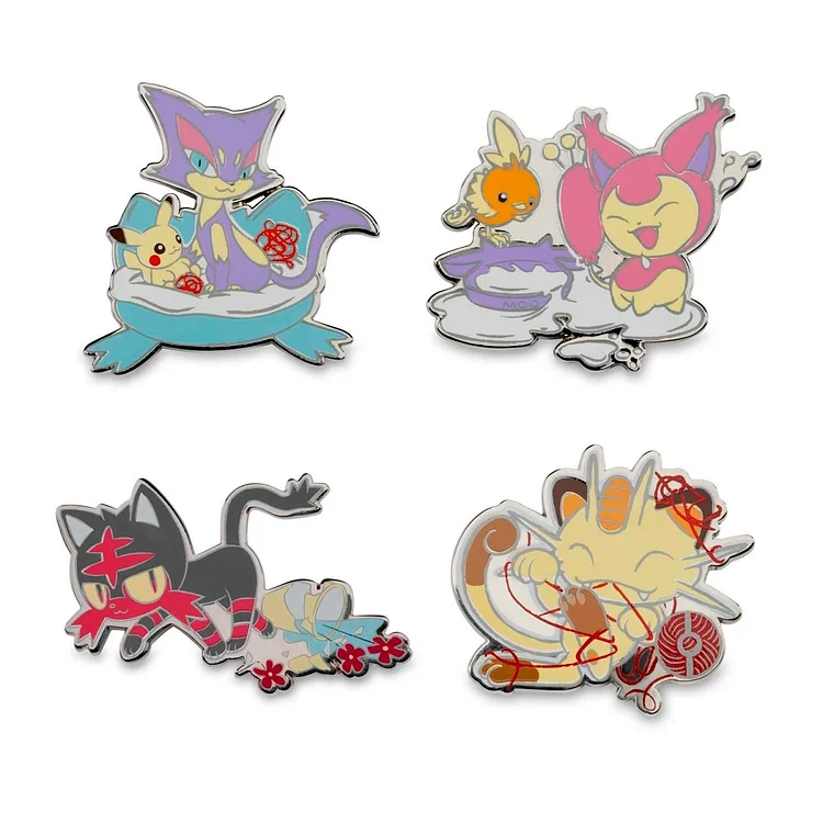 Litten's Playhouse Pokémon Pins (4-Pack)