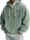Men's Textured Relaxed-Fit Oversized Corduroy Hoodie