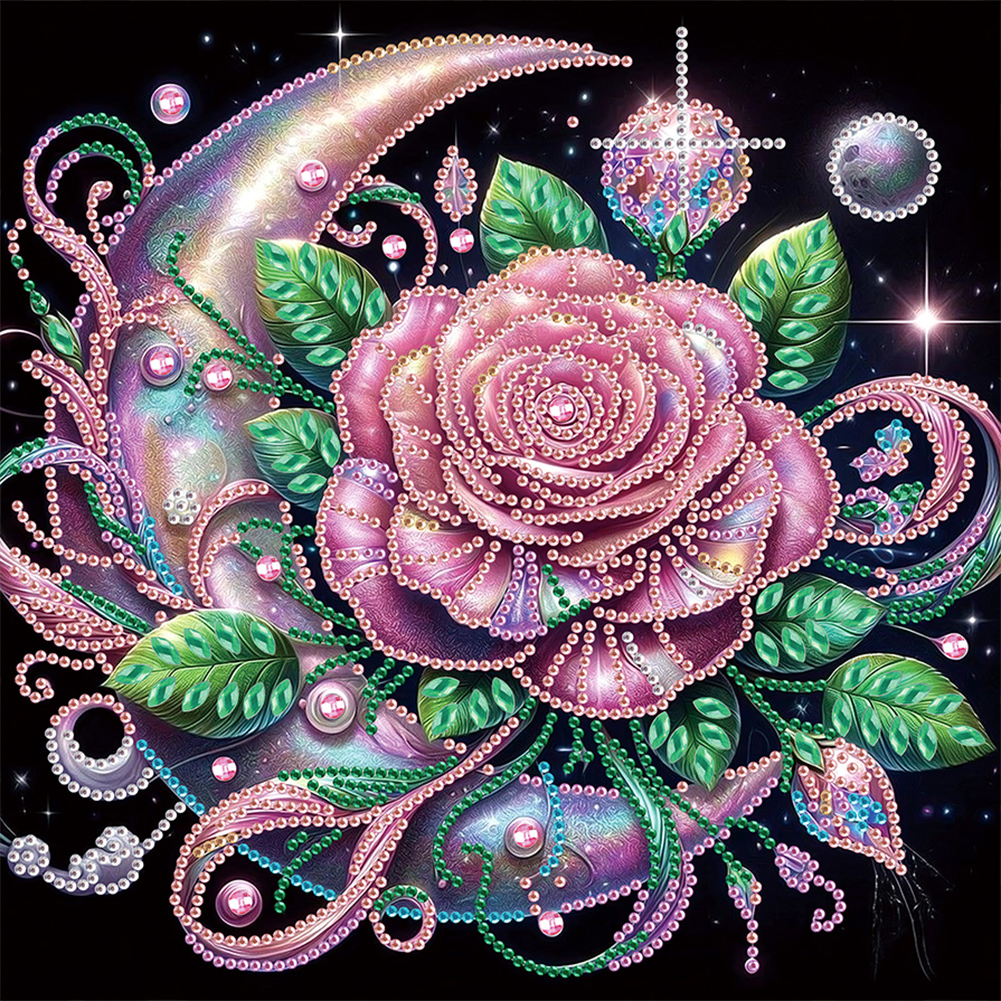 Flower 30*30cm(canvas) special shaped drill diamond painting