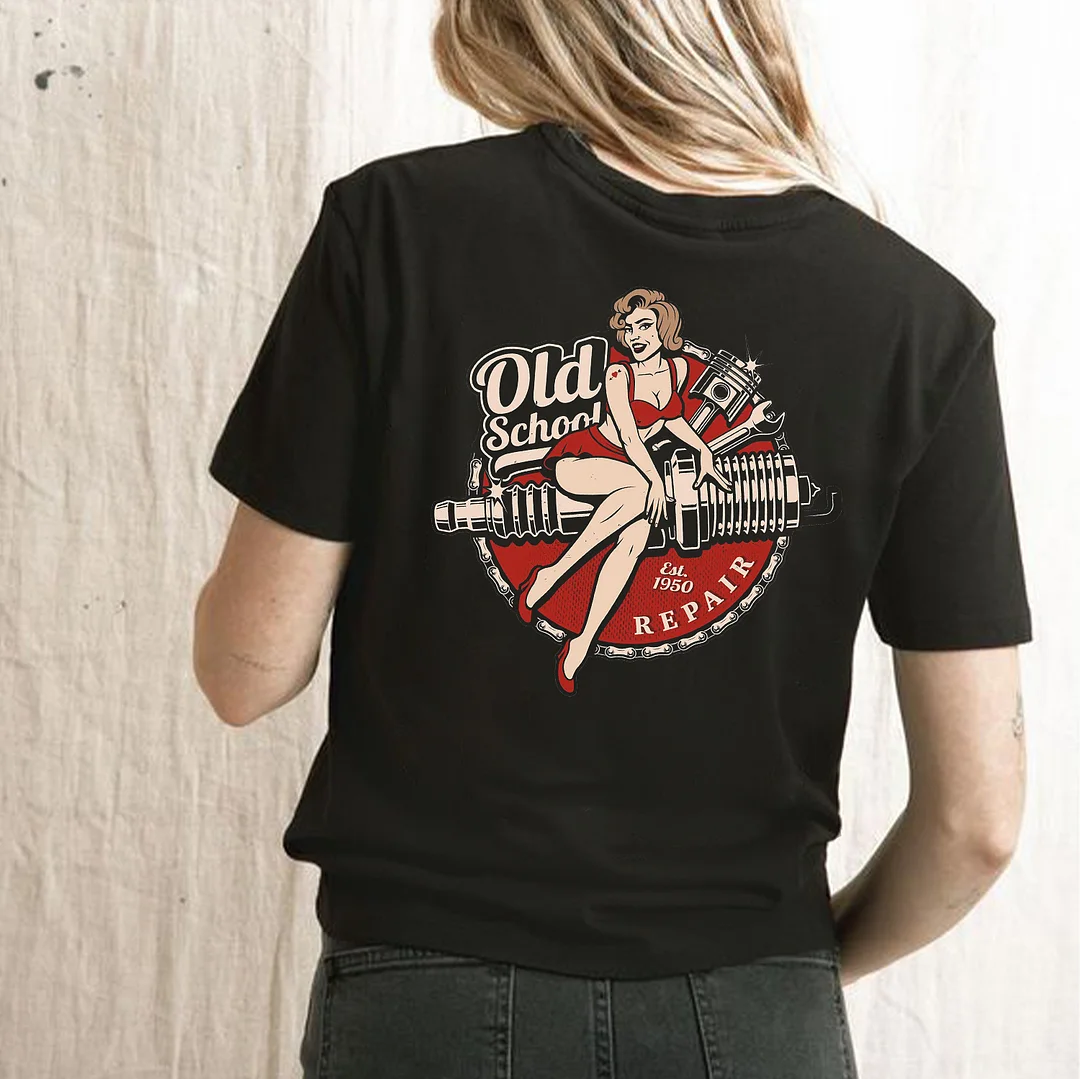 OLD SCHOOL Sexy Lady Print Women's T-shirt
