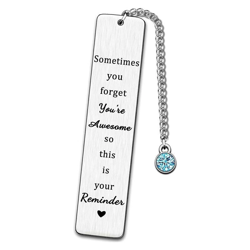 Fashion Creative Metal Stainless Steel Lettering Bookmark