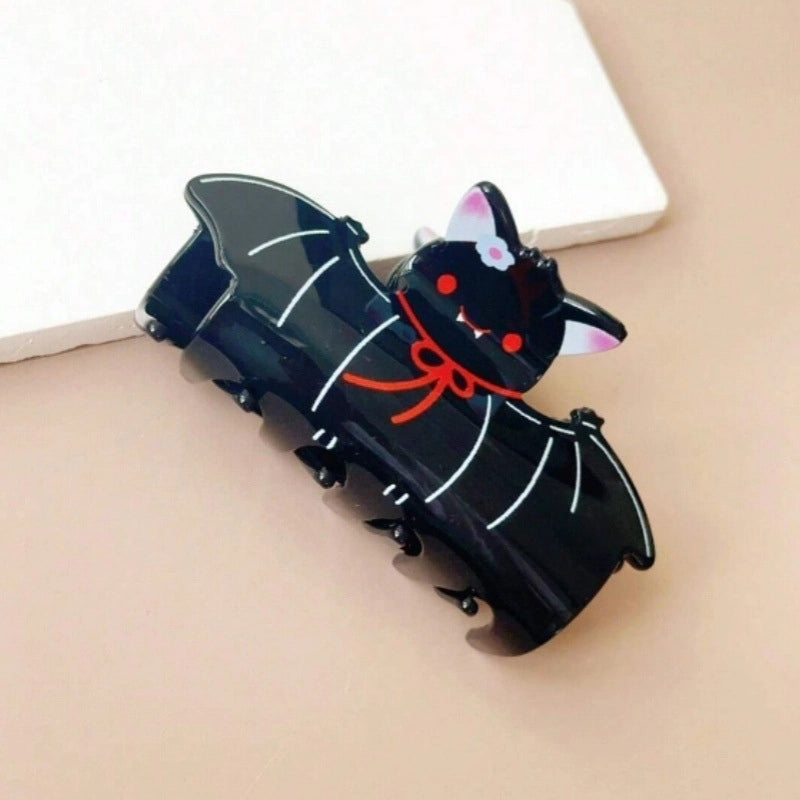 Halloween Hip-Hop Retro Funny Women’s Spider Bat Skull Arylic Hair Claws