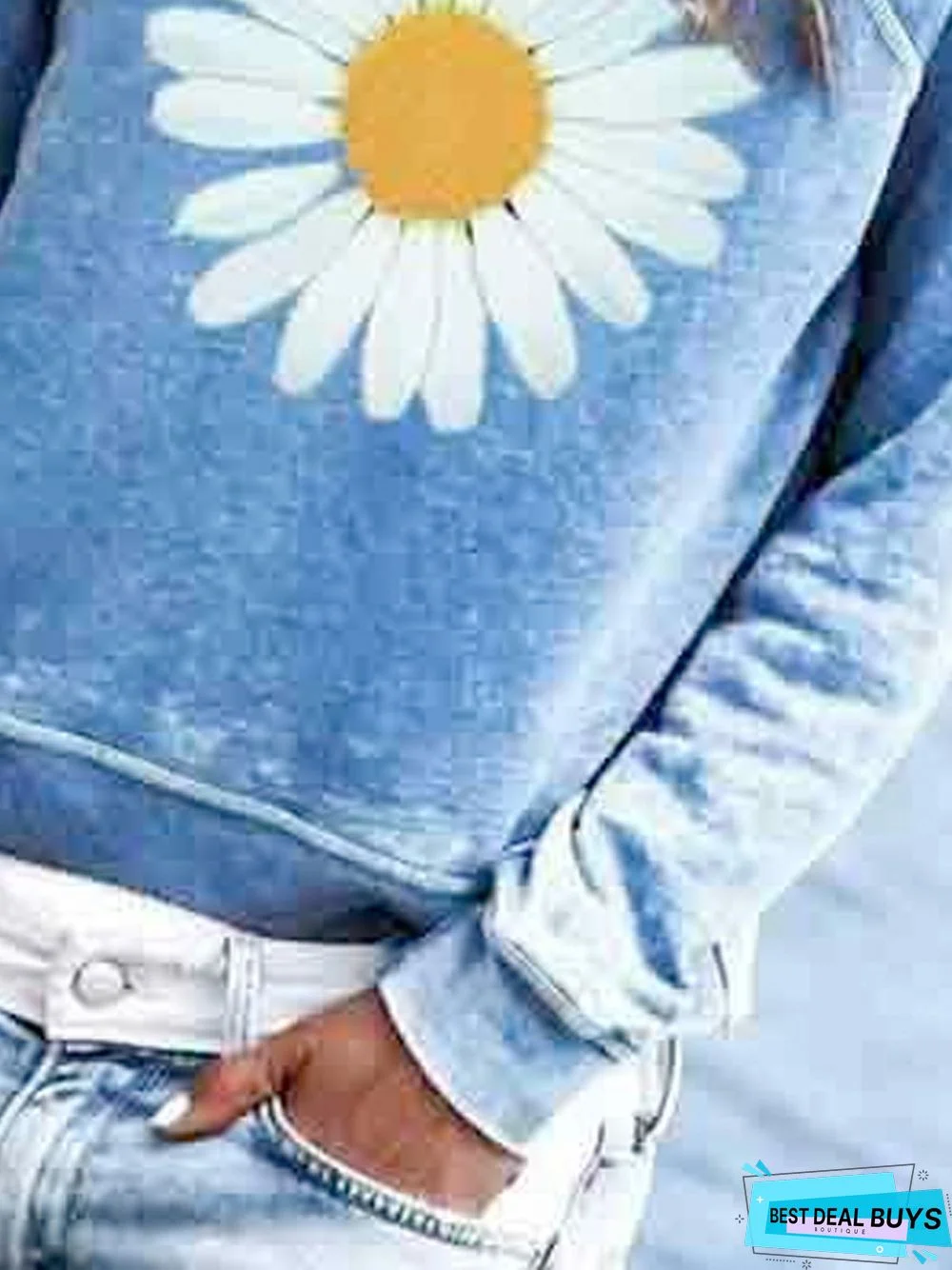 Women Casual Floral Crew Neck Hoodies & Sweatshirt