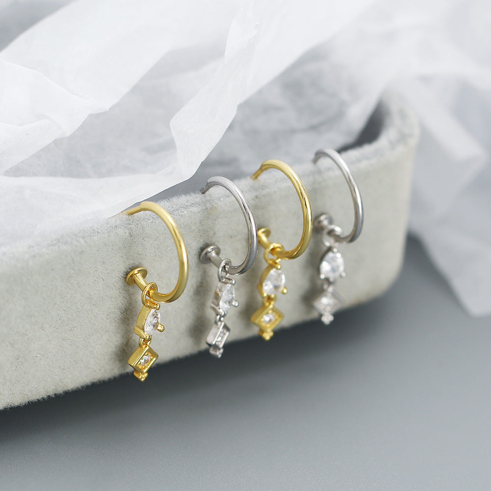 925 Sterling Silver Tassel Silver Drop Earrings