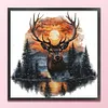 Sunset Deer-11CT Stamped/Counted Cross Stitch 40*40cm/15.75*15.75in tapestrymarket