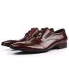 Mens Brown Wingtip Brogues Dress Shoes 