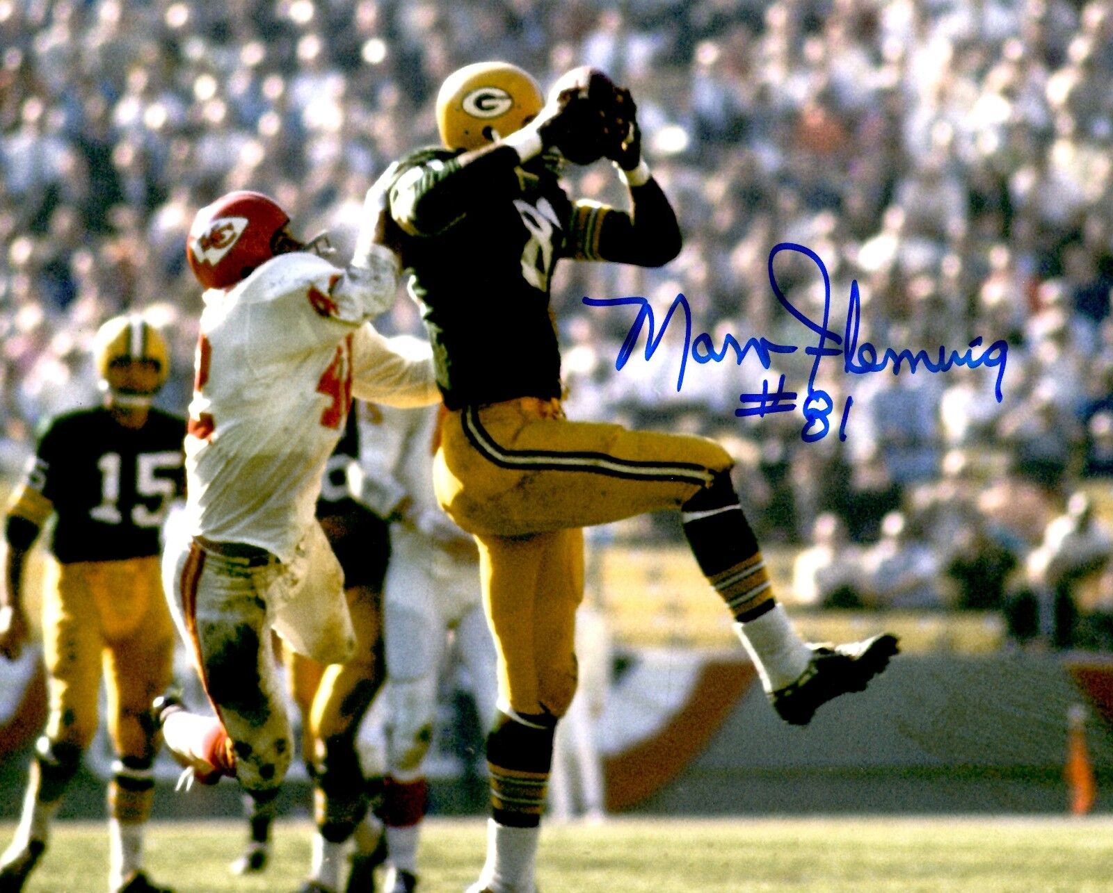 Autographed MARV FLEMING Green Bay Packers 8x10 Photo Poster painting w/COA