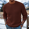 Men's Retro Crew Neck Western Style Knitted Sweater Pullover by Inlyline