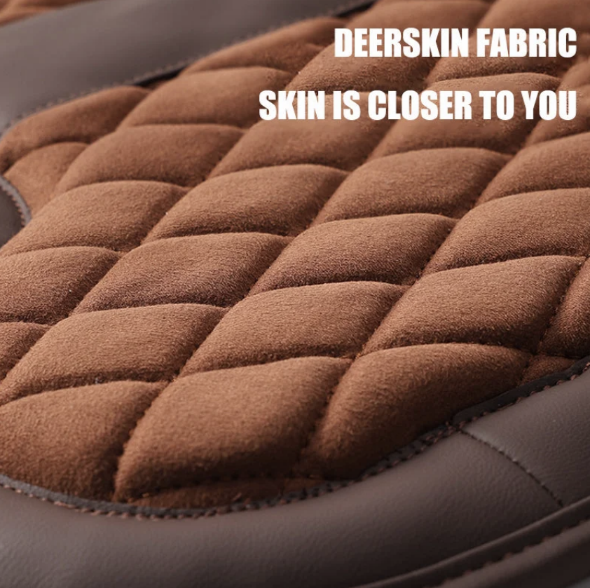 Car Seat Cushion Deerskin Car Winter Short Plush Seat Cushion Seat Headrest