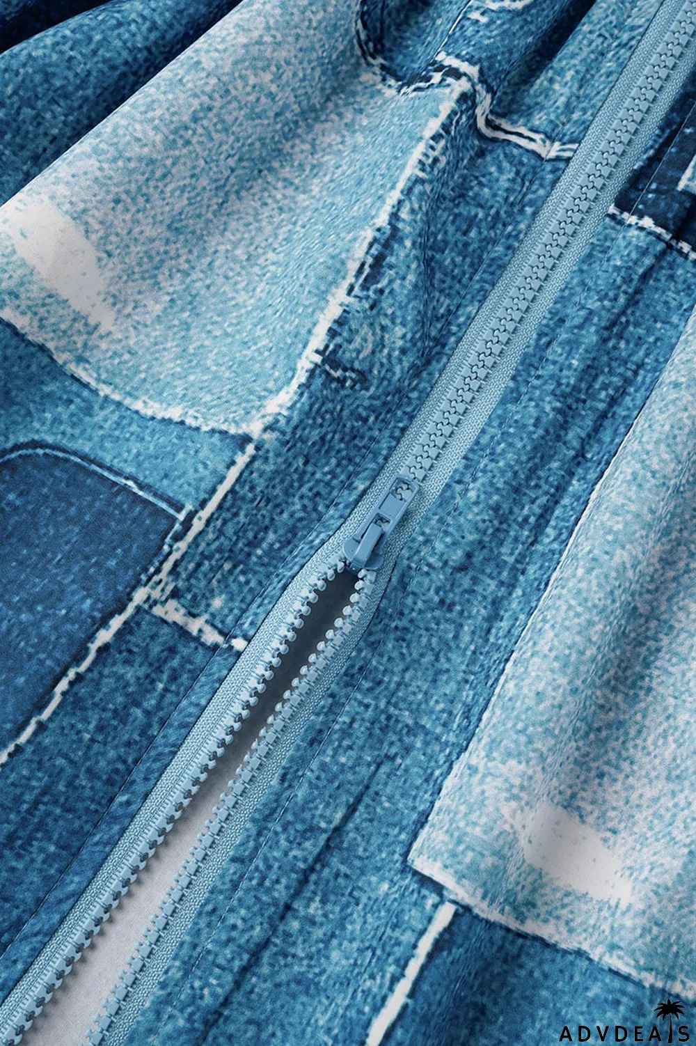 Colour Casual Print Patchwork Slit High Waist Type A Full Print Bottoms