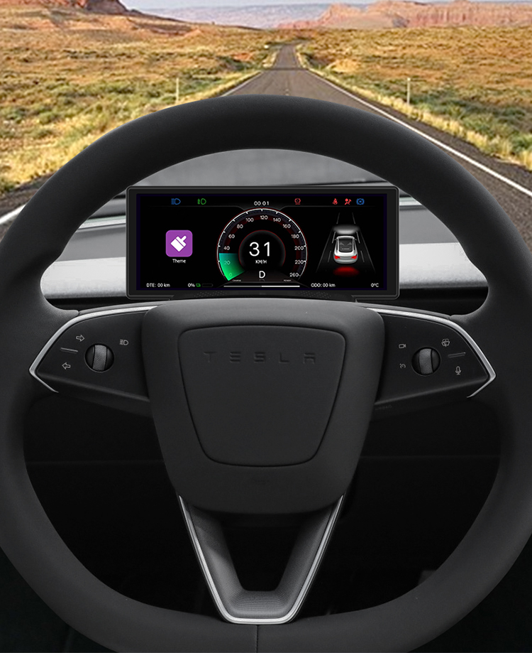 Tesla Model 3 Highland 6.86'' CarPlay Head Up Display Steering Wheel  Instrument Cluster