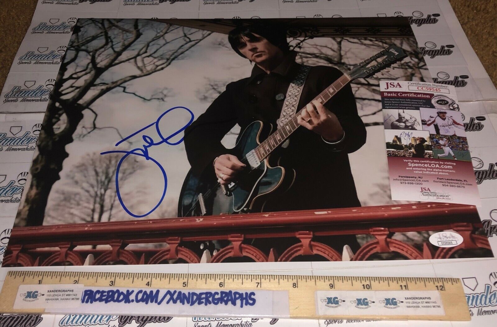 JOHNNY MARR THE SMITHS SONGWRITER SIGNED AUTOGRAPHED 11X14 Photo Poster paintingGRAPH-JSA COA