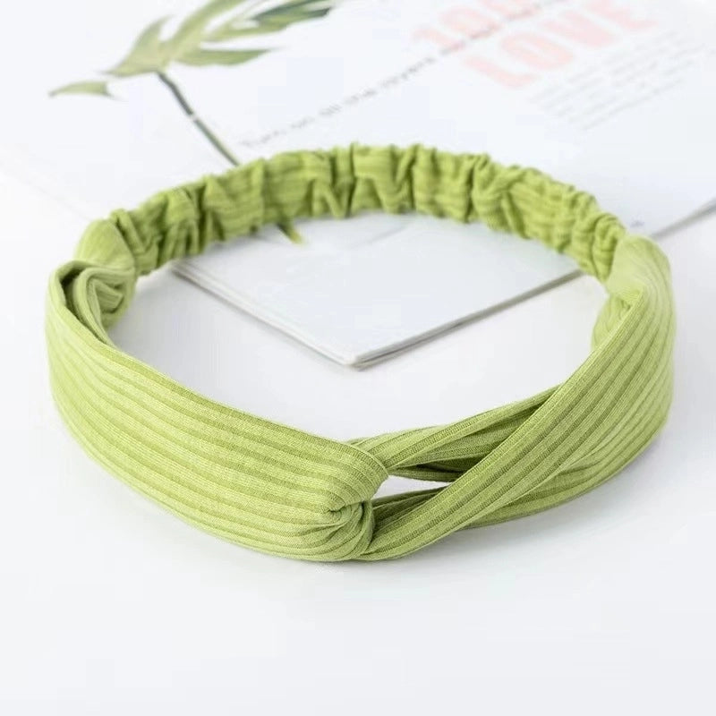 Casual Minimalist Stripe Solid Color Cloth Stripe Hair Band