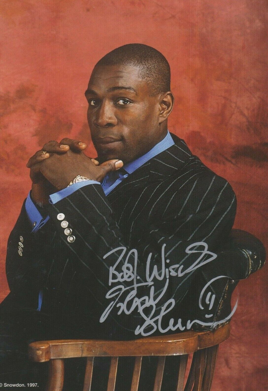 Frank Bruno **HAND SIGNED** a4 promo Photo Poster painting ~ AUTOGRAPHED ~ Boxing