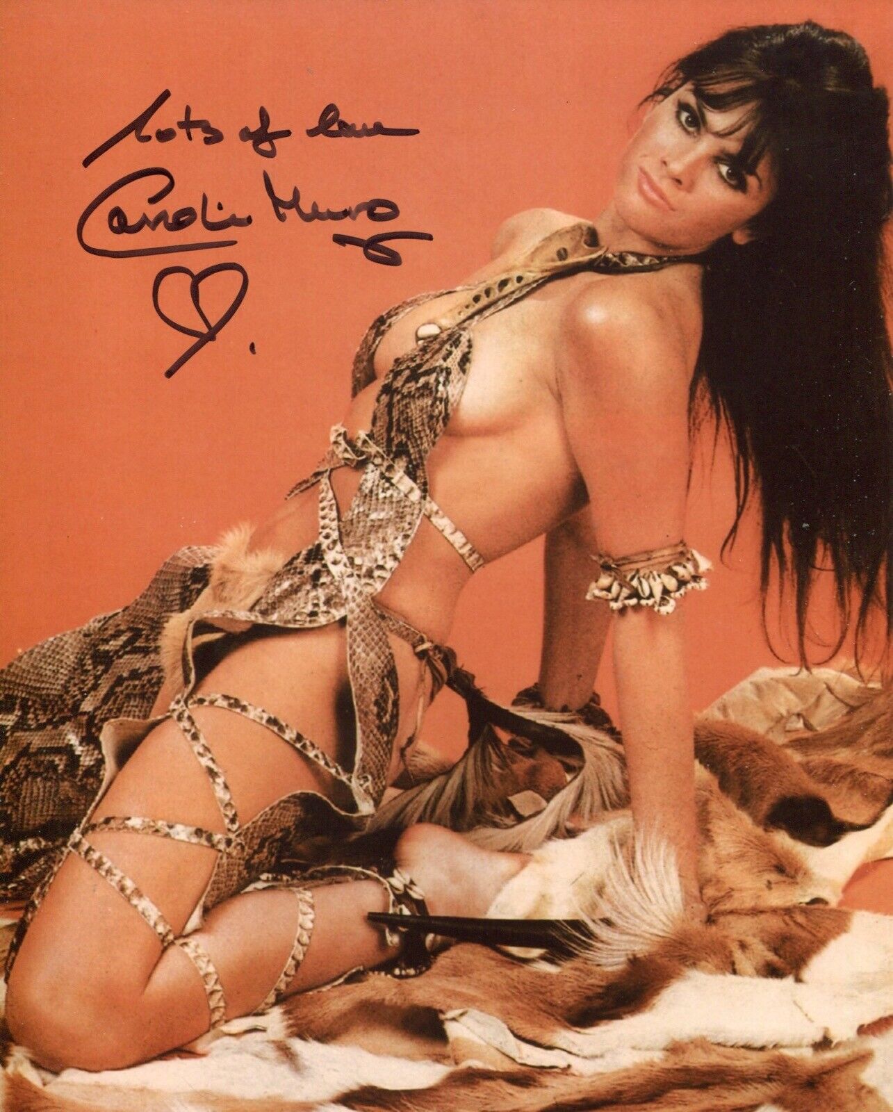 007 Bond girl Caroline Munro signed 8x10 sexy outfit Photo Poster painting